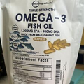 Triple Strength Omega 3 Fish Oil Supplements 200 Softgels - Lemon Flavored - ...