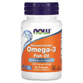 NOW Foods Omega-3 Molecularly Distilled Fish Oil 500 mg Supplement 30 Softgel