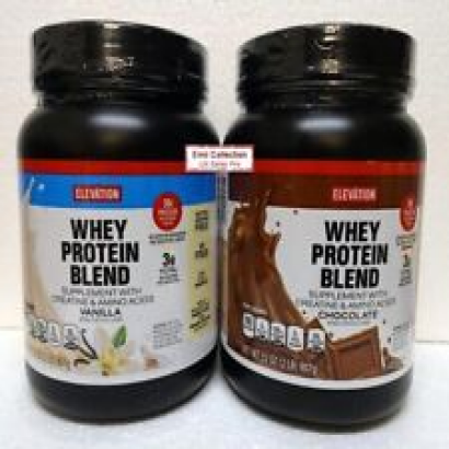 Elevation Whey Protein Blend Vanilla & Chocolate Flavor 32oz 907g (Two Bottles)