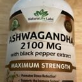 Organic Ashwagandha 2,100 mg - 100 Vegan Capsules Pure Organic Ashwagandha Po...