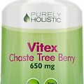 Purely Holistic Chasteberry Vitex Supplement 650mg - 4 Month Supply Agnus-Castus