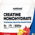 Nutricost Fruit Punch Flavored 100% Pure Creatine Monohydrate Powder Vegan