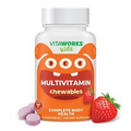 VitaWorks Kids Multivitamin, Dietary Supplement,Digestive Support, 120 Chewables