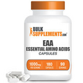 BulkSupplements Essential Amino Acids (EAA) Capsules 180ct - 1000 mg Per Serving