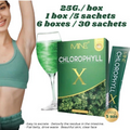 MINE Chlorophyll X, Natural Herbs Drink Powder Cleansing Balance Body, 25 g. x 6