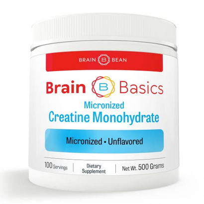 Creatine Monohydrate Powder - 5g of Micronized Creatine Powder per Serving, Creatine for Brain, Muscle and Endurance, Creatine Monohydrate 500g (500 Grams - 1.1 lbs)