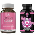 Skinny Sleep Aid Pills & Weight Loss Fat Burner Dietary Caps Combo Free Shipping