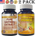 Max Strenght Pure Saffron Extract Capsules African Mango Weight Loss Pills Combo