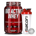 iSatori Bio-Active Whey Powder Chocolate Sensation (30 Servings) Classic Blender Bottle (Clear Bottle with Red Top)