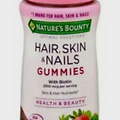 Nature's Bounty Optimal Solutions Hair Skin Nails With Biotin 80ct Gummies