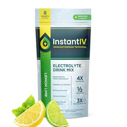 instant IV Electrolytes Powder - 3X Electrolytes,1/2 Sugar with Vitamin C, B3, B6, Electrolytes Powder Packets for Hydration, Recovery & Immunity, Vegan & Gluten Free | Lemon Lime - 8 Packets