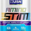 USN Amino Stim Essential Amino Acids + Energy, Blue Raspberry Flavor