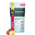 instant IV Electrolytes Powder - 3X Electrolytes,1/2 Sugar with Vitamin C, B3, B6, Electrolytes Powder Packets for Hydration, Recovery & Immunity, Vegan & Gluten Free | Strawberry Banana - 8 Packets