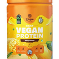Kavir Vegan Plant Protein Powder, Mango Flavour with 25g Plant-Based Protein, Gluten Free, Soy Free, Dairy Free, No Added Sugar, Non - GMO, 7 Servings, 289g