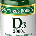 3 Pack - Nature's Bounty D-2000 IU Softgels 150 Soft Gels Each