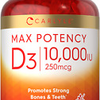 Vitamin D3 10000 IU 400 Softgels | Value Size | Max Potency | by Carlyle