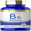 Vitamin B6 100mg | 250 Tablets | Vegetarian, Non-GMO, Gluten Free | by Carlyle