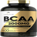 BCAA Amino Acids | 2000mg | 400 Capsules | Branch Chain Amino Acids | Carlyle