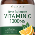 Vitamin C 1000mg with Rose Hips | 120 Caplets | Vegetarian | by Carlyle
