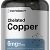 Chelated Copper | 6 mg | 300 Tablets | Vegetarian, Non-GMO | by Horbaach