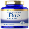 Vitamin B12 1000 mcg | 250 Tablets | Vegetarian, Non-GMO | by Carlyle