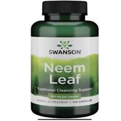 Neem Leaf 100 capsules by Swansons, 500mg Per Capsule