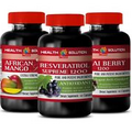 African Mango Lean 1200mg Extract + Acai Fruit, Resveratrol (3 Month Supply)